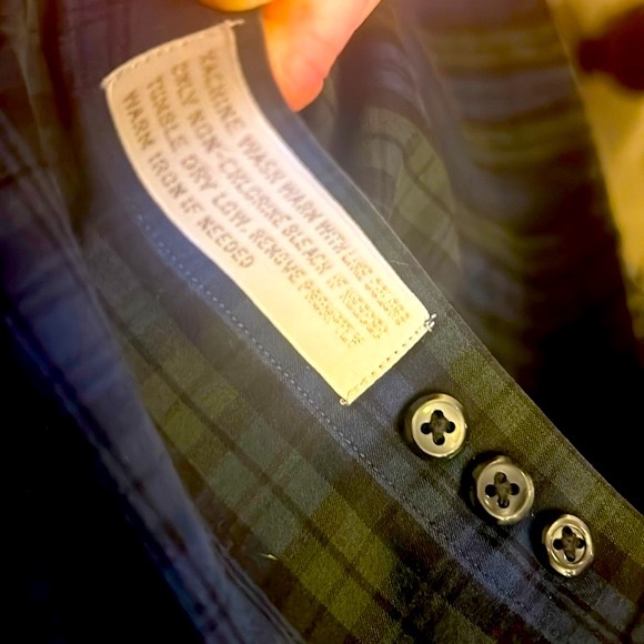 Nordstrom Men’s Dark Green Plaid Smartcare Button Down Shirt 15 1/2-32 - Picture 5 of 5